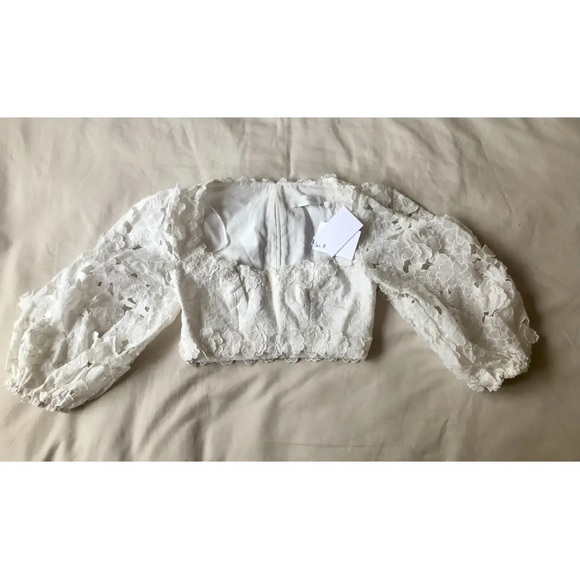 Zimmermann Linen  Lola crop top embroidered. - Picture 7 of 10